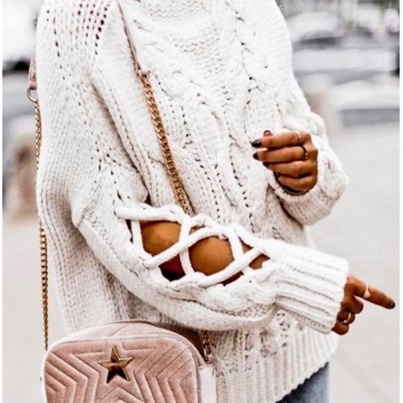 Mazik Sweaters - BOUTIQUE COMFY CABLEKNIT BOHO OVERSIZED  SWEATER - M & L - BRAND NEW !